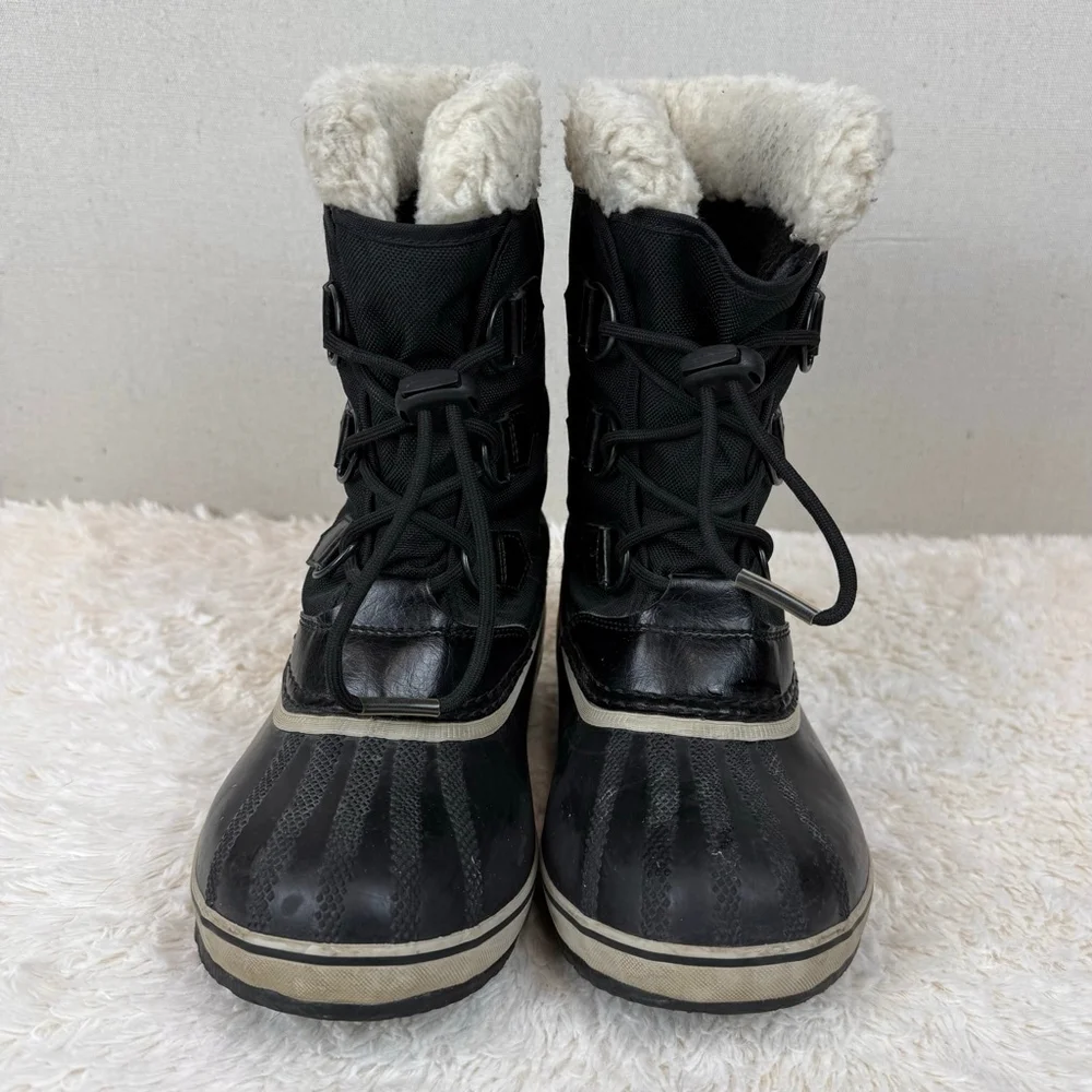 Youth Sorel Yoot Pac nylon waterproof black boots-4